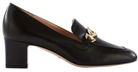 gucci zumi leather mid heel loafer|Gucci mid heel slingback.